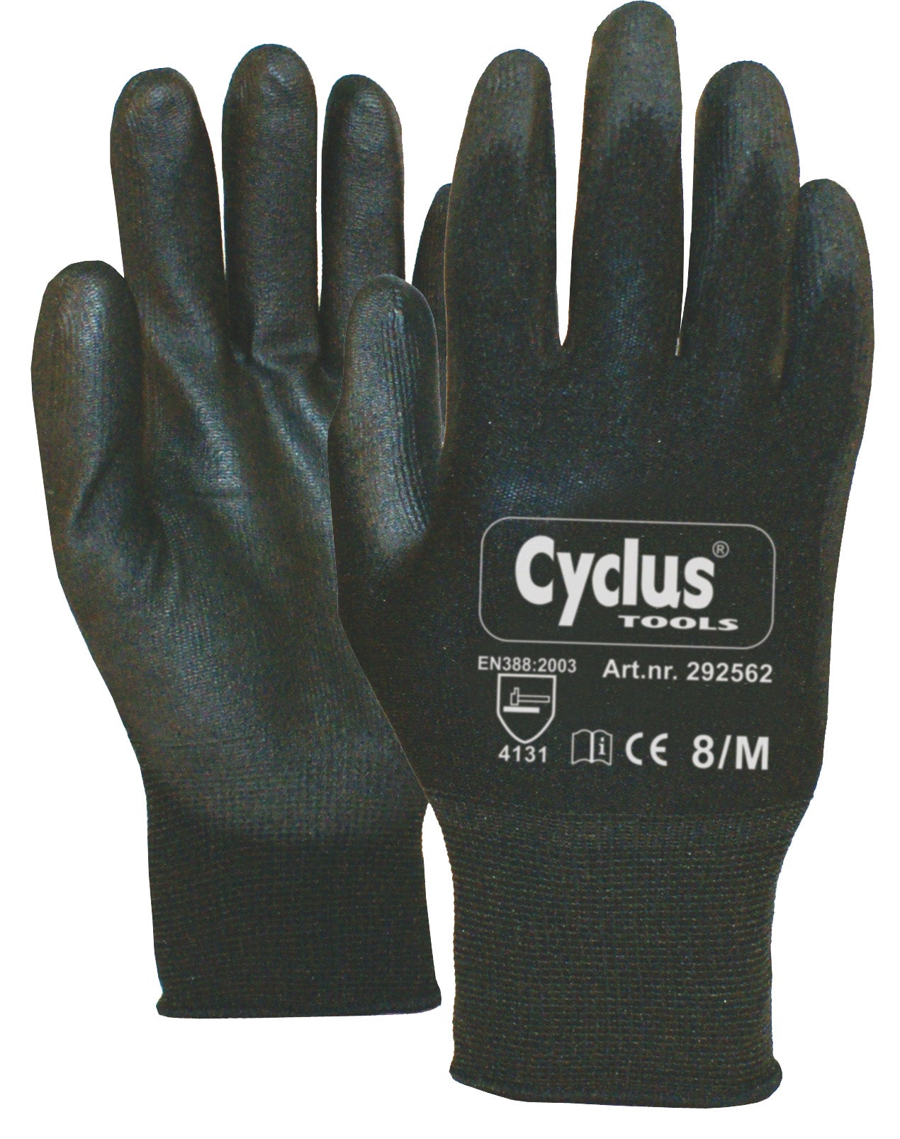 Handger. montage handschoenen medium 8 grijs-geel