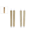Cosydecor kaars led goud 2,4x25cm set a 2 stuks