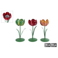 Kandelaar tulp s metaal 8x8x20cm