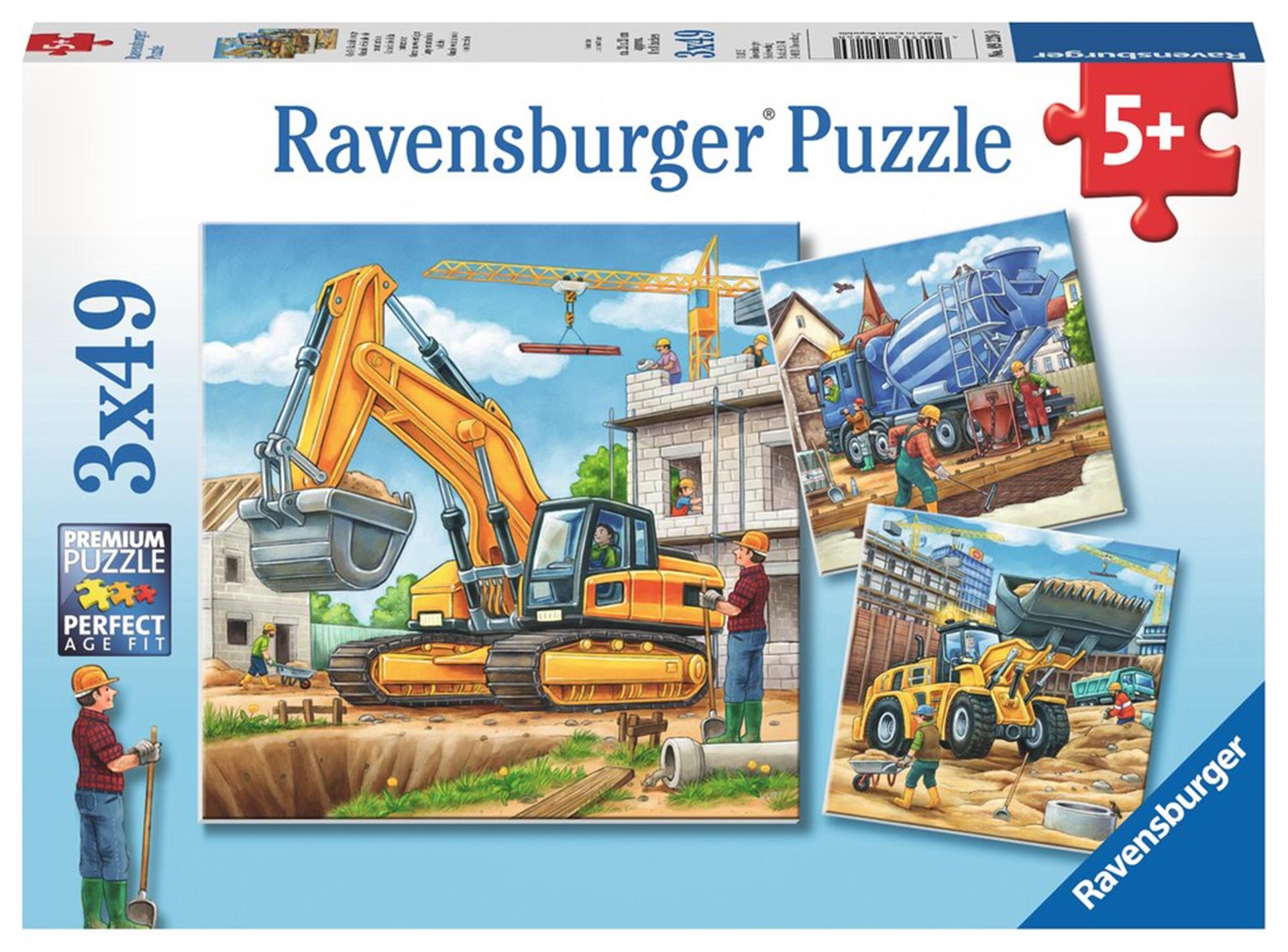 Ravensburger große Baumaschinen, 3x49st.