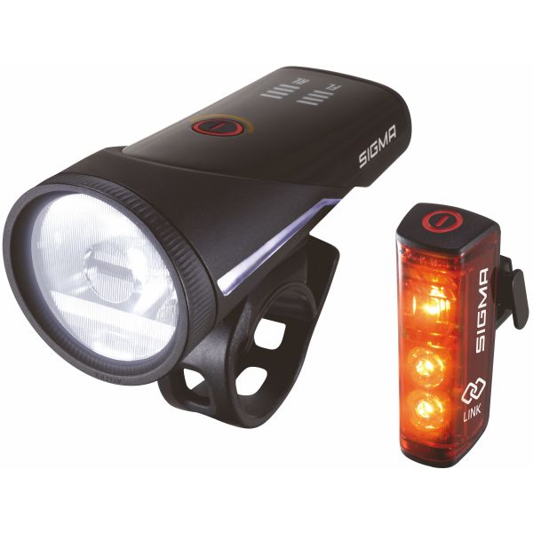 SIGMA Beleuchtungsset Aura 100 USB-Scheinwerfer + Blaze Link Rücklicht