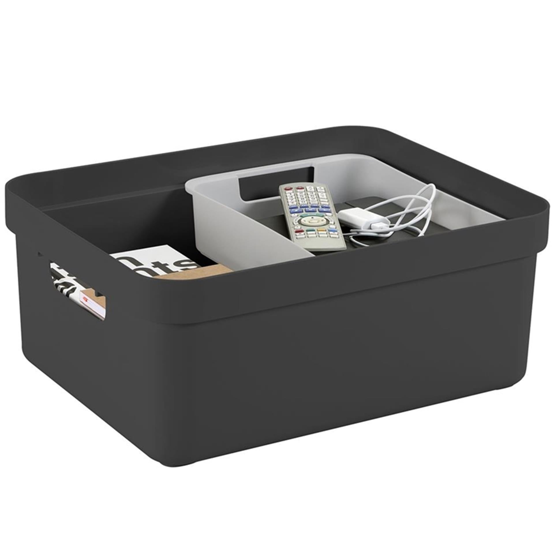 Sunware sigma home opbergbox 24l antraciet