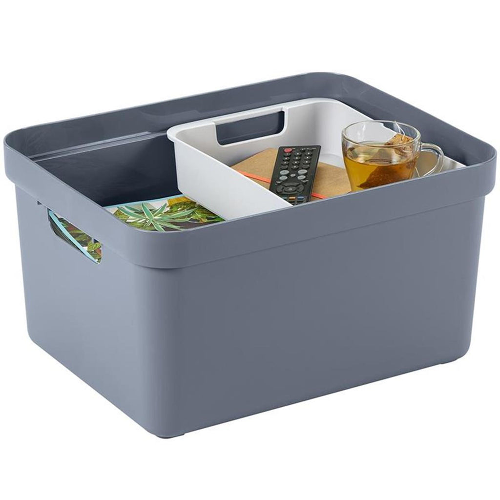 Sunware - sigma home opbergbox 32l donkerblauw - 44,4 x 34,2 x 24,2 cm