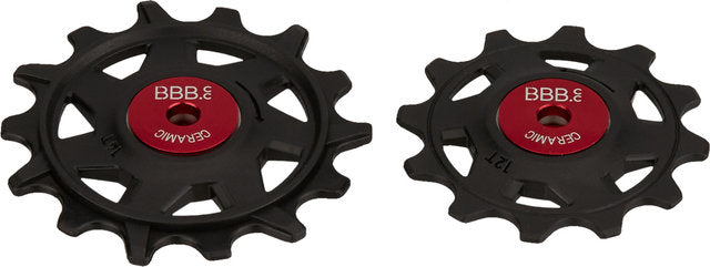 Bbb cycling keramische derailleurwieltjes sram - 12-speed derailleur wieltjes - duurzaam - zwart - 12t 14t - rollerboys ceramic 12t-14t sr bdp-17