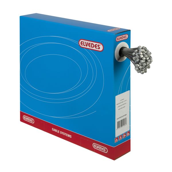 Elvedes 2250 mm Edelstahl Slick Ø1,5 mm T-Nippel-Bremszüge (100 Stück)