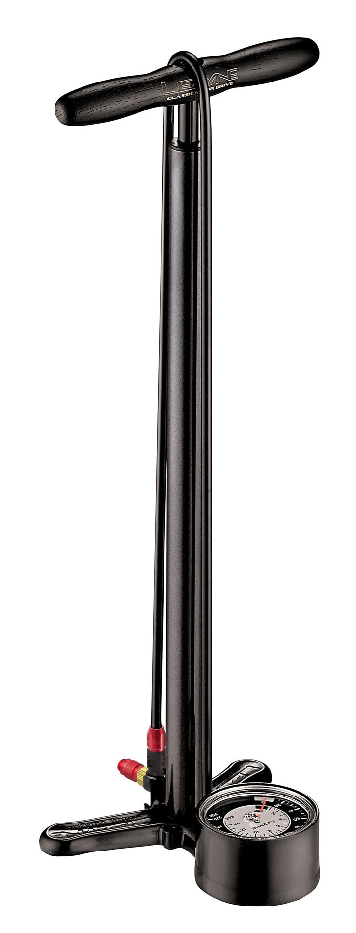 Lezyne stand pump classic floor drive - black-metallic