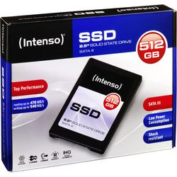 Intenso top performance, 512 gb ssd (zwart, 3812450, sata 600, bulk)