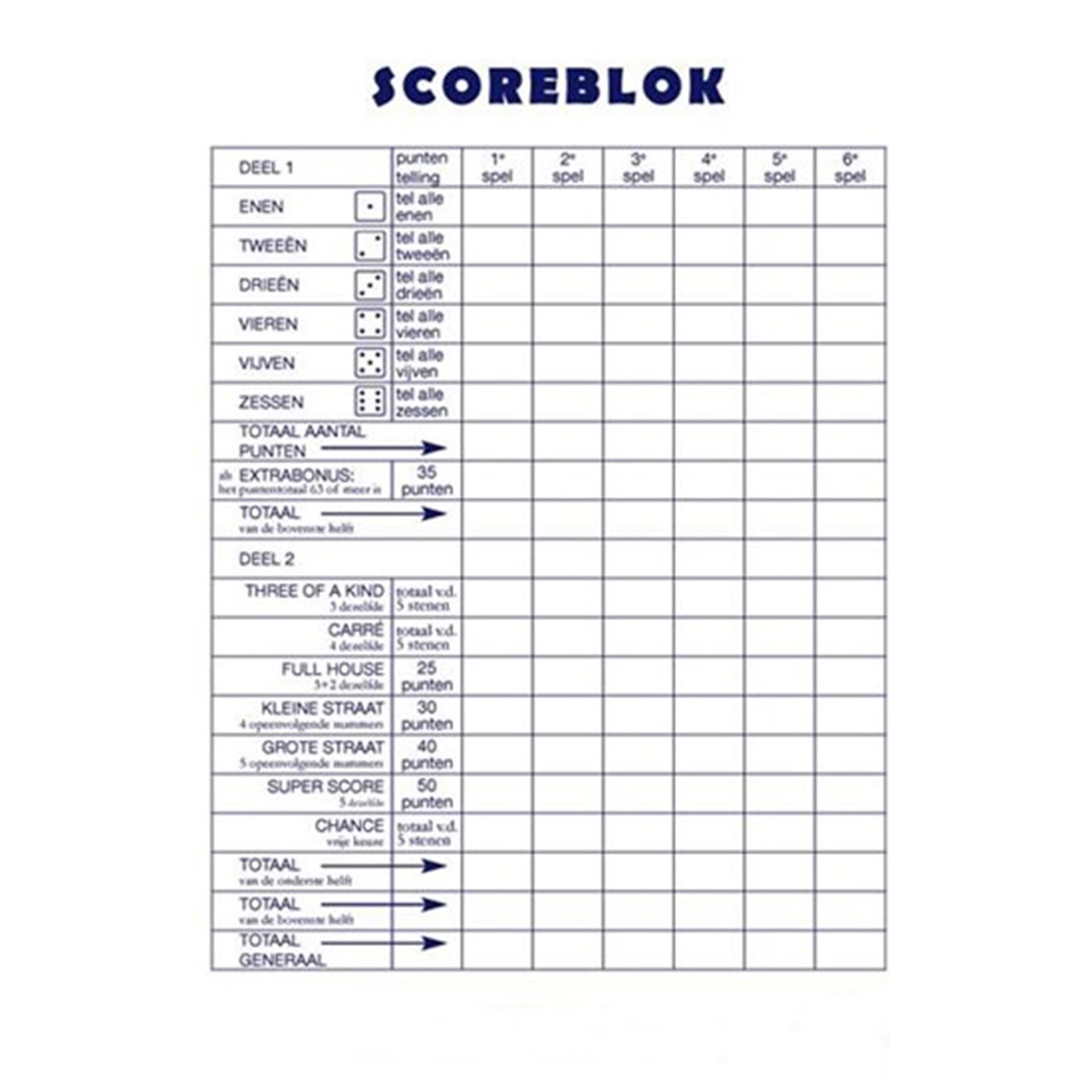 Haza scoreblok 15x21cm 50vel pak a 5st