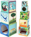Scratch stapeltoren - dieren van de wereld - 10 stuks - stevig en duurzaam karton - 1 jaar