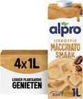 Alpro sojadrink macchiato – plantaardige koffiedrink – 4 x 1l