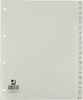 Q-connect alfabetische tabbladen, a4, pp, 20 tabs, grijs