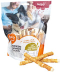 Duvo plus meat! snack kip runderhuid sticks voor honden s-12.5cm-1kg