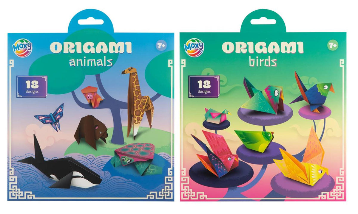 Origami-Bastelset der Creative Craft Group, 19,5 x 19,5 cm – 12 Blätter und 18 Motive