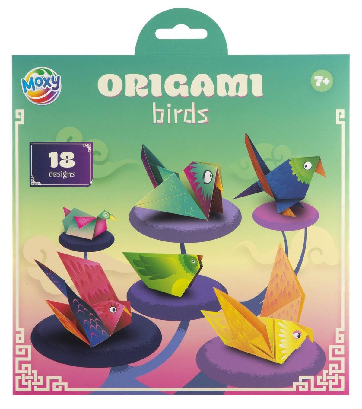 Origami-Bastelset der Creative Craft Group, 19,5 x 19,5 cm – 12 Blätter und 18 Motive