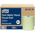 Handdoekrollen tork matic advanced papier 2-laags groen pak 6 rollen