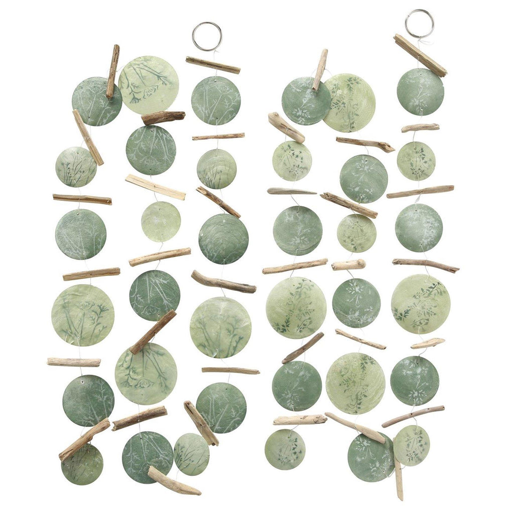 Boltze home guirlande capiz fine 180cm groen