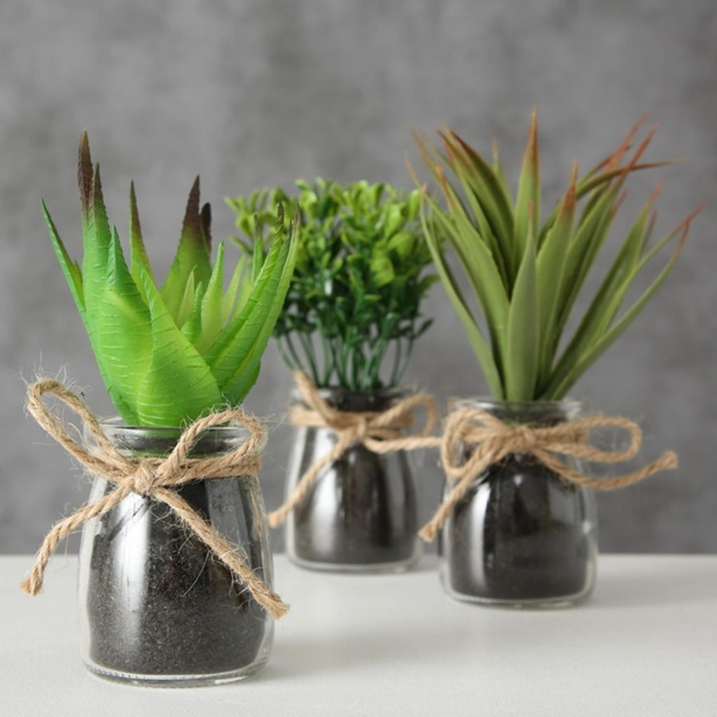 Boltze home sukkulente in pot ø10x17cm kunstplant