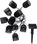 Solar-Lichterkette, schwarz, 420 cm