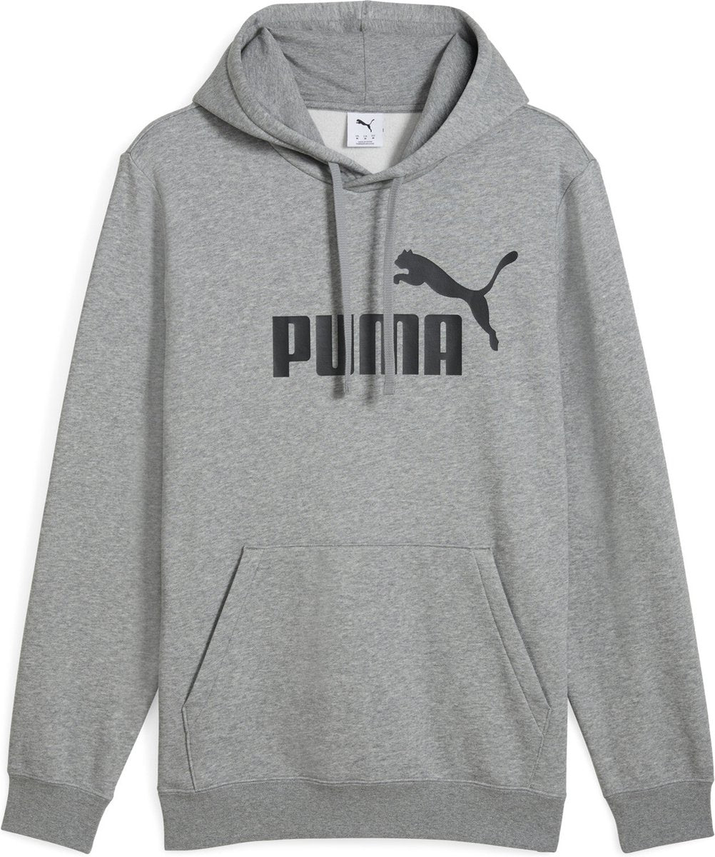 Puma ess no. 1 logo hoodie fl heren sporttrui - medium gray heather 2xl