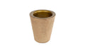 Theelichthouder tiffany conisch goud cream metaal 8x8x9cm