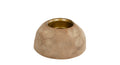 Theelichthouder tiffany goud cream metaal 9x9x4,5xm