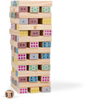 Bs toys giant number tower ga520 – houten stapeltoren met dobbelsteen