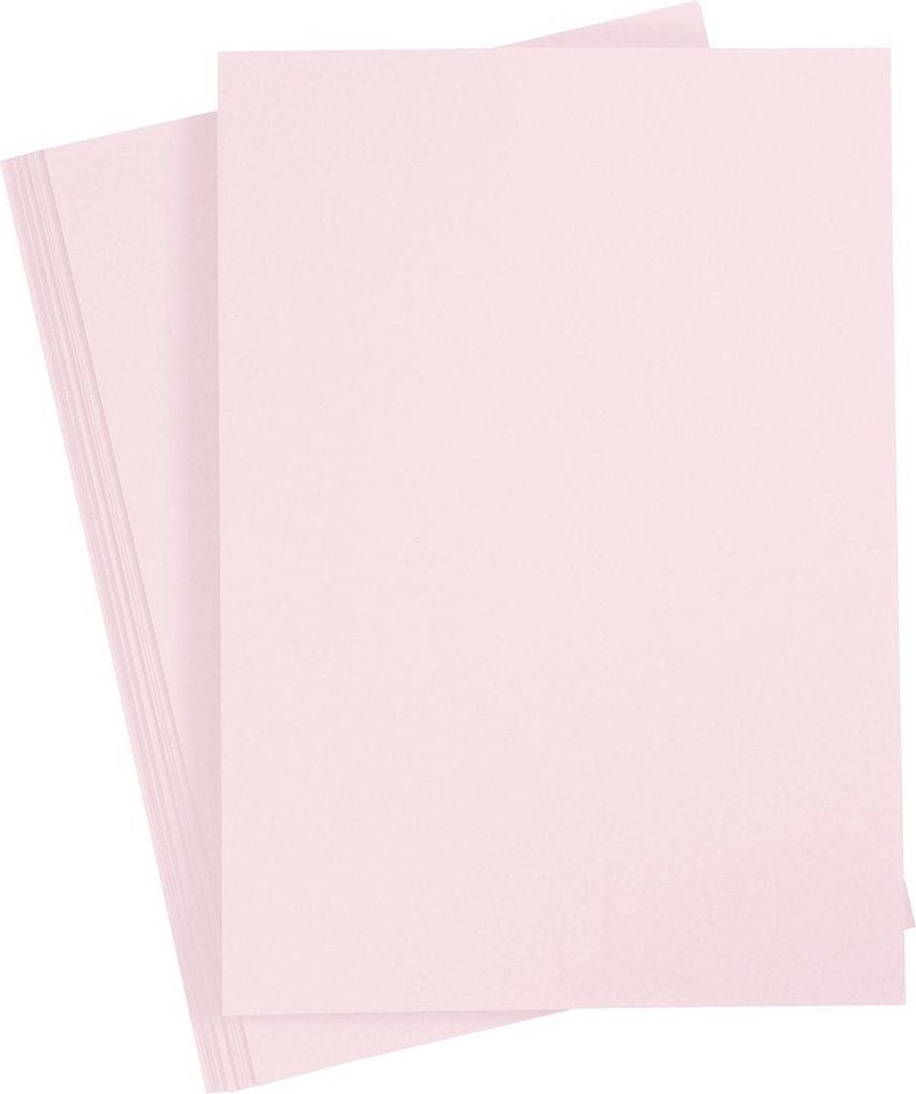 Creativ company creotime karton 21 x 29,7 cm 10 stuks pastel lichtroze
