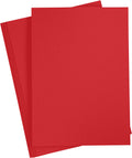 Creativ Company Farbkarton, A4, Blattgröße 210 x 297 mm, 180 g, Weihnachtsrot, 20 Blatt, 1 Karton