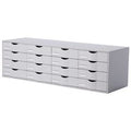 Stapelbare ladenkast 4x4 107,6x34,2x32,9cm lichtgrijs
