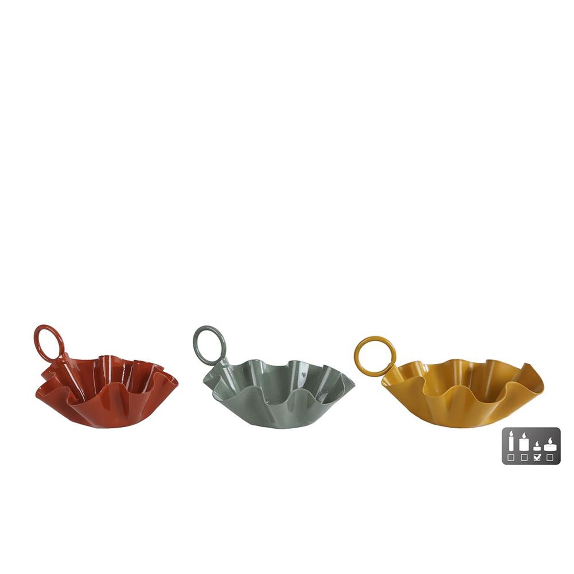 Theelichthouder naomi 10 cm 4 assorti | 24 stuks