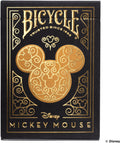 Bicycle disney mickey black gold - speelkaarten - premium - goud, zwart - poker - mickey mouse - ultimates - collectible