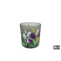 Theelicht tulp s multicolor glas 7,5x7,5x8cm