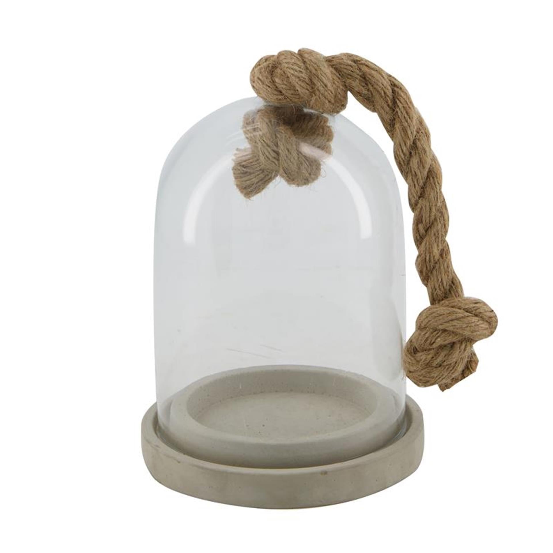 Dijk natural collections stolp met touw glas ø13,5x20cm