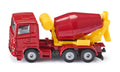 Siku 0813 betonmixerr 83x28x38mm rood geel