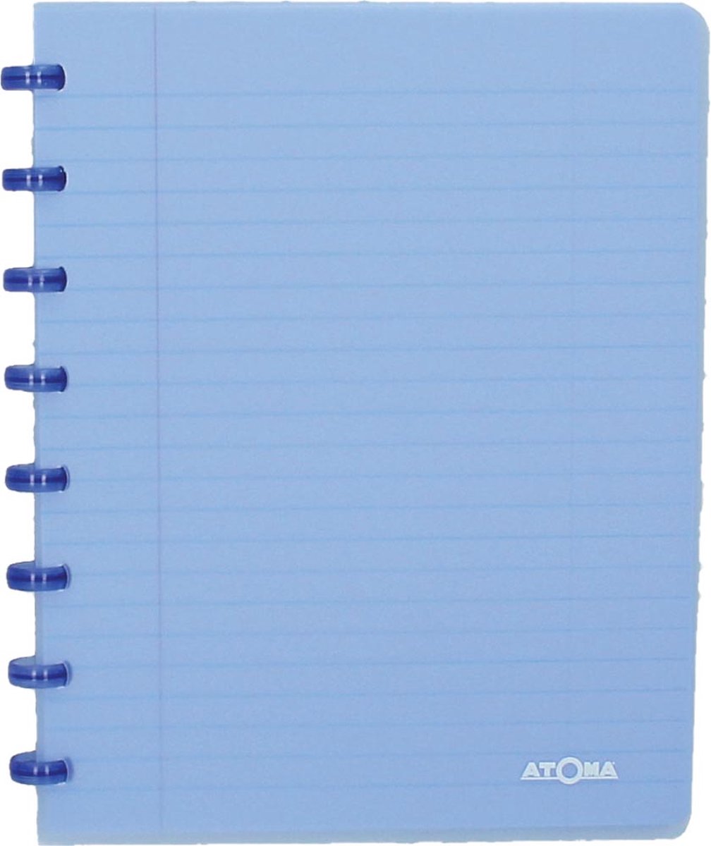 Atoma trendy schrift, ft a5, 144 bladzijden, geruit 5 mm, transparant blauw 1 stuk