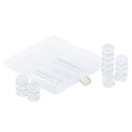 Vaessen creative opbergbox – 18,5 x 8,5 x 3,2 cm – incl. 25 potjes