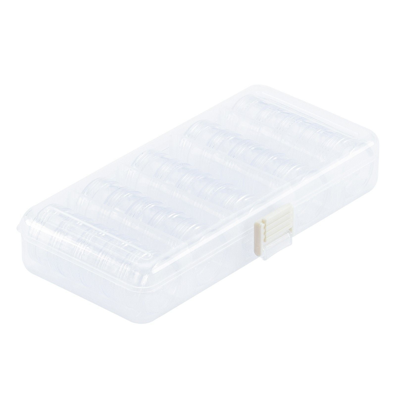 Vaessen creative opbergbox – 18,5 x 8,5 x 3,2 cm – incl. 25 potjes