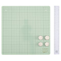 Vaessen creative magnetische werkmat - mint - metalen knutselmat - 30,5 x 30,5 cm - incl. 4 magneten