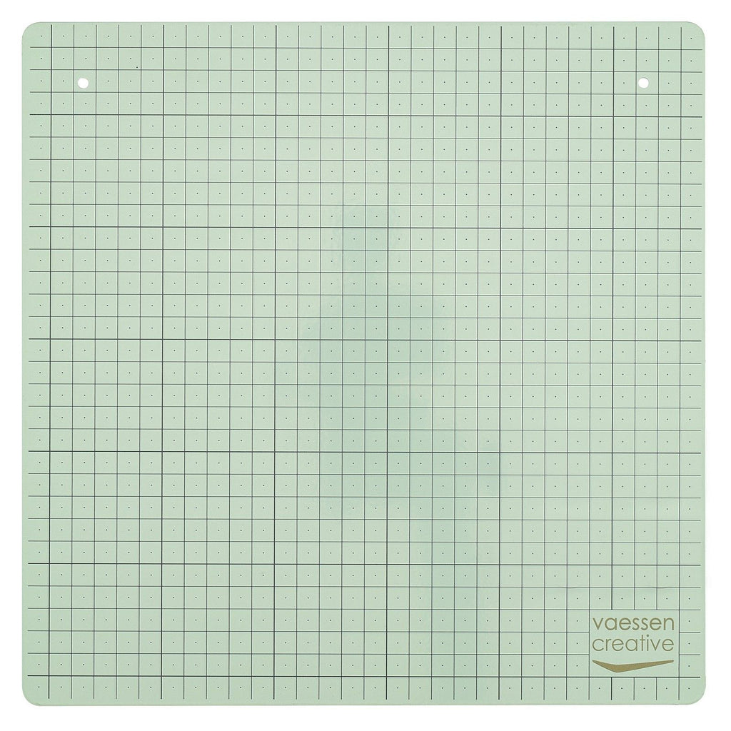 Vaessen creative magnetische werkmat - mint - metalen knutselmat - 30,5 x 30,5 cm - incl. 4 magneten
