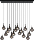 Lucide tears - hanglamp - led dimbaar - g4 - 16x1,5w 3000k - zwart