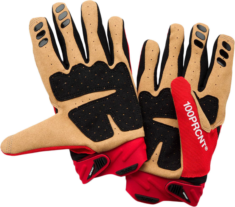 100% airmatic 2 - mtb gloves red black | s