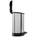 Curver decobin rond pedaalemmer 15liter zilver zwart 31x28xh45
