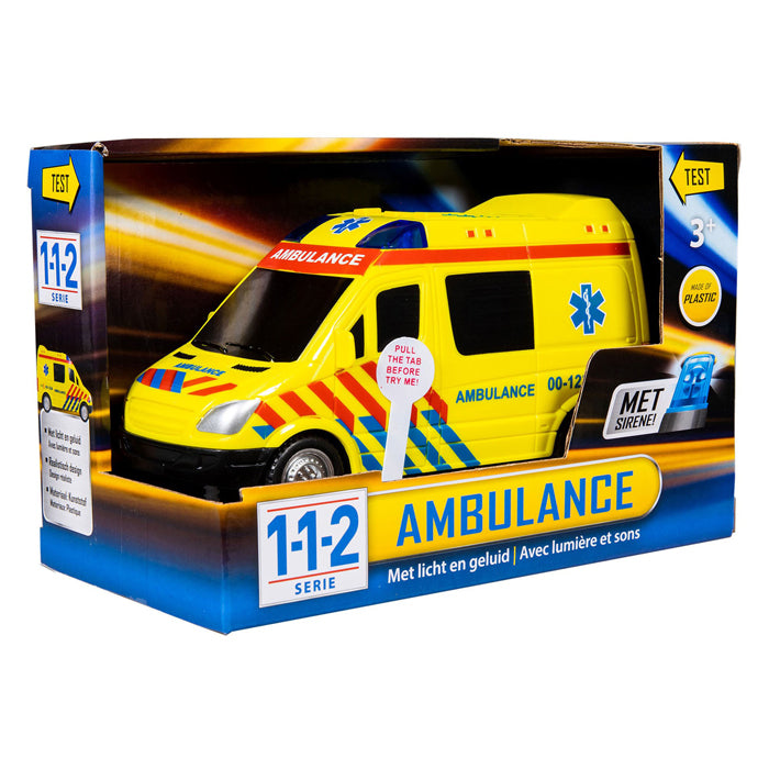 Rettungswagen der Serie 112 Rescue Racers mit Licht und Ton