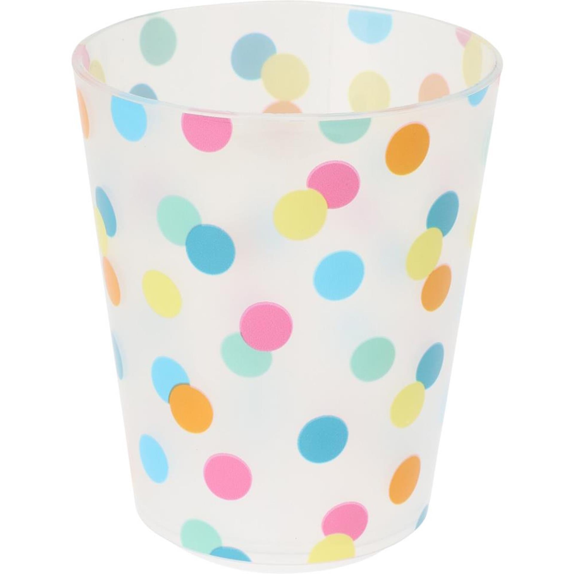 Excellent houseware bekerset confetti 4-delig kunststof