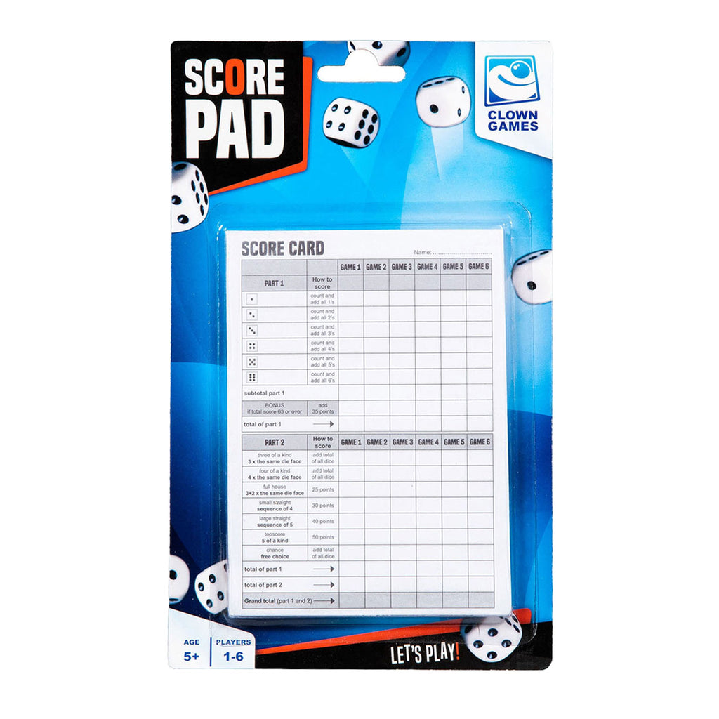 Clown games clown scoreblok 50 vel