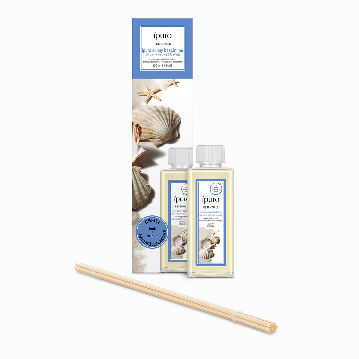 Ipuro geurdiffuser navulling sunny beachtime 200ml