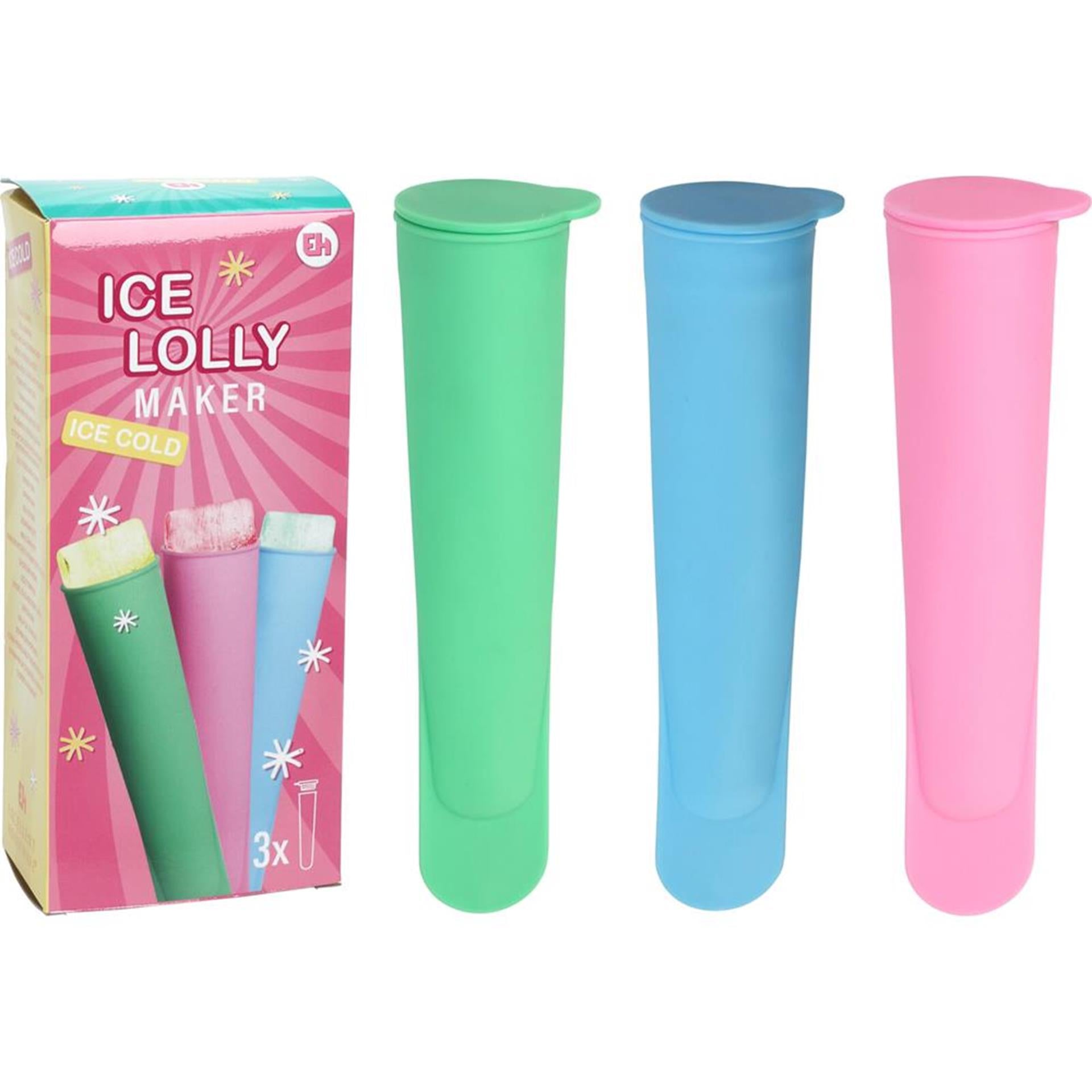 Excellent houseware ijslollymaker siliconen 3-delig
