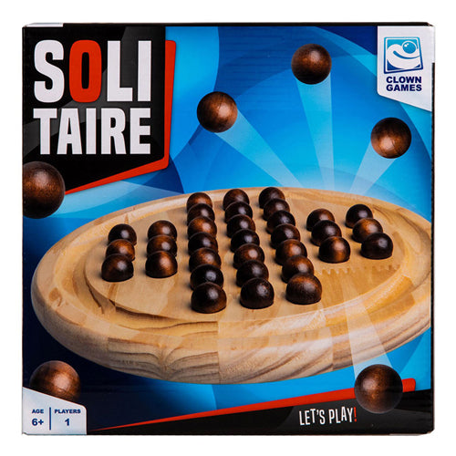 Clownspiel Solitaire-Brettspiel von Holz