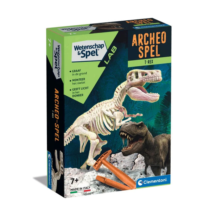 Clementoni wetenschap spel archeospel - t-rex fluo