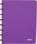 Atoma - trendy schrift | ft a5 | 144 bladzijden | gelijnd | transparant paars